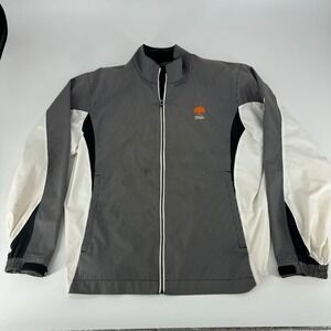 FootJoy DryJoys Golf Windbreaker Jacket Men's M Black White Orange Tree Logo